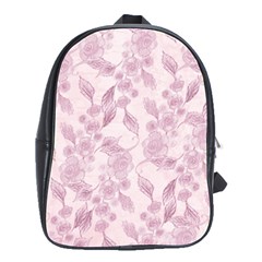 Pink Floral School Bag (large)