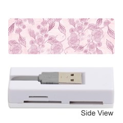 Pink Floral Memory Card Reader (stick) by snowwhitegirl