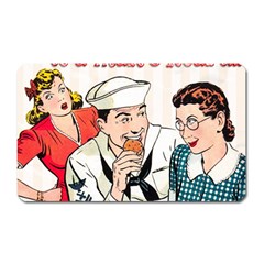 Retro Sailor Eating Cookie Magnet (rectangular)