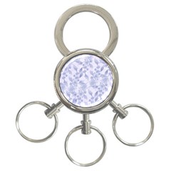 Blue Floral 3-ring Key Chains