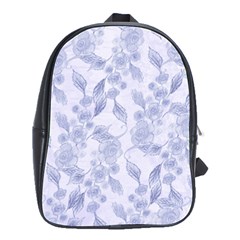 Blue Floral School Bag (large)