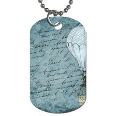 Vintage Hot Air Balloon Lettter Dog Tag (Two Sides)