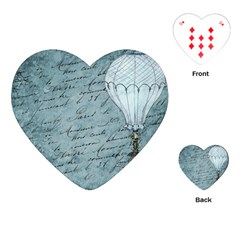Vintage Hot Air Balloon Lettter Playing Cards (heart) by snowwhitegirl
