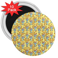 Paisley Yellow Sundaes 3  Magnets (10 Pack)  by snowwhitegirl