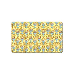 Paisley Yellow Sundaes Magnet (name Card) by snowwhitegirl