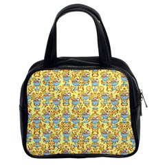 Paisley Yellow Sundaes Classic Handbag (two Sides) by snowwhitegirl