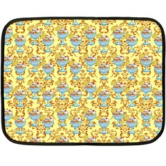 Paisley Yellow Sundaes Fleece Blanket (mini) by snowwhitegirl