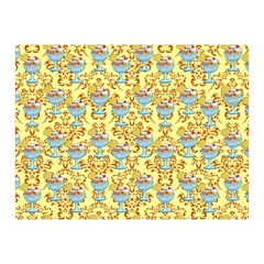 Paisley Yellow Sundaes Double Sided Flano Blanket (mini)  by snowwhitegirl