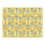 Paisley Yellow Sundaes Double Sided Flano Blanket (Mini)  35 x27  Blanket Back