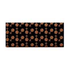 Victorian Crosses Black Hand Towel