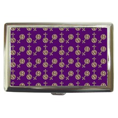 Victorian Crosses Purple Cigarette Money Case