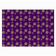 Victorian Crosses Purple Large Glasses Cloth by snowwhitegirl