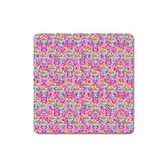 Paisley Pink Sundaes Square Magnet