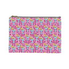 Paisley Pink Sundaes Cosmetic Bag (large)