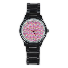 Paisley Pink Sundaes Stainless Steel Round Watch by snowwhitegirl