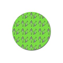 Skeleton Green Magnet 3  (round)