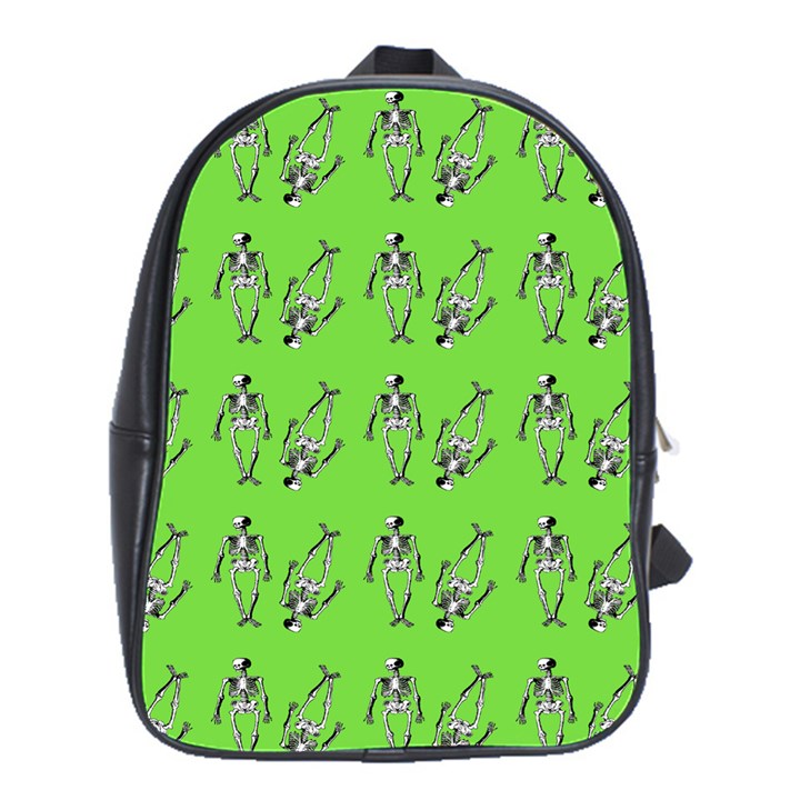 Skeleton Green School Bag (Large)