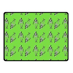 Skeleton Green Double Sided Fleece Blanket (Small) 