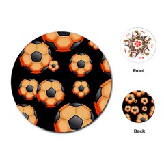 Wallpaper Ball Pattern Orange Playing Cards (round) by Alisyart