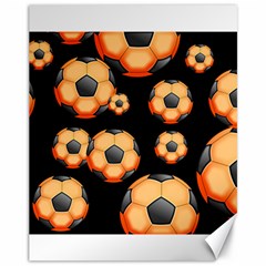 Wallpaper Ball Pattern Orange Canvas 11  X 14 
