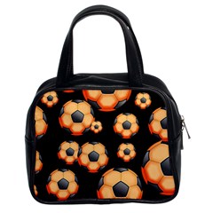 Wallpaper Ball Pattern Orange Classic Handbag (two Sides) by Alisyart