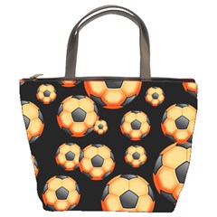Wallpaper Ball Pattern Orange Bucket Bag