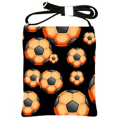 Wallpaper Ball Pattern Orange Shoulder Sling Bag by Alisyart