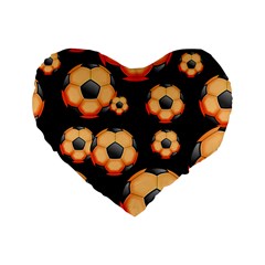 Wallpaper Ball Pattern Orange Standard 16  Premium Heart Shape Cushions by Alisyart