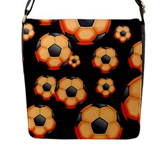 Wallpaper Ball Pattern Orange Flap Closure Messenger Bag (l) by Alisyart