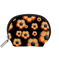 Wallpaper Ball Pattern Orange Accessory Pouch (small) by Alisyart