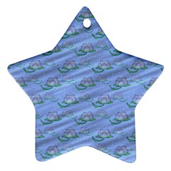 Waterlily Lotus Flower Pattern Lily Ornament (star)