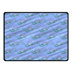 Waterlily Lotus Flower Pattern Lily Fleece Blanket (small) by Alisyart