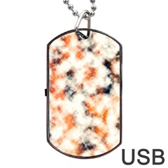 Multicolored Blur Abstract Texture Dog Tag Usb Flash (one Side) by dflcprintsclothing