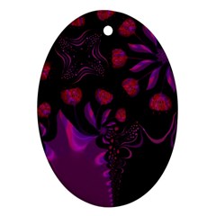 Background Red Purple Black Color Ornament (oval)