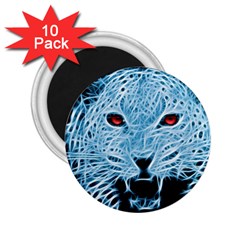 Animals Leopard Fractal Photoshop 2 25  Magnets (10 Pack)  by Pakrebo