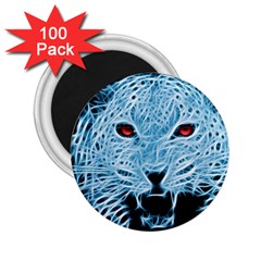 Animals Leopard Fractal Photoshop 2 25  Magnets (100 Pack)  by Pakrebo