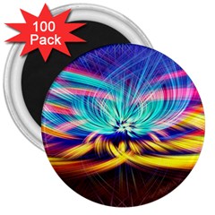 Colorful Chakra Lsd Spirituality 3  Magnets (100 Pack) by Pakrebo