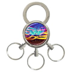 Colorful Chakra Lsd Spirituality 3-ring Key Chains by Pakrebo