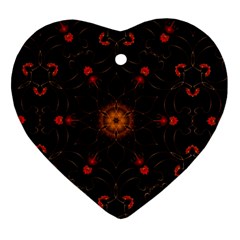 Ornament Background Tender Web Heart Ornament (two Sides) by Pakrebo