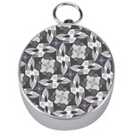 Ornament Pattern Background Silver Compasses Front