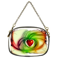 Heart Love Luck Abstract Chain Purse (two Sides) by Pakrebo