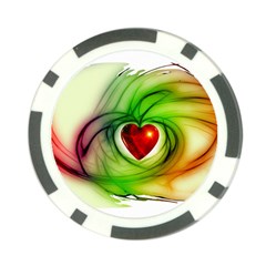 Heart Love Luck Abstract Poker Chip Card Guard (10 Pack) by Pakrebo