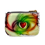 Heart Love Luck Abstract Mini Coin Purse Back