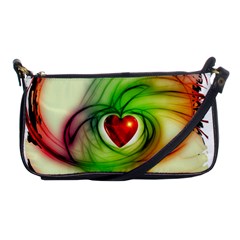 Heart Love Luck Abstract Shoulder Clutch Bag by Pakrebo