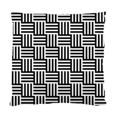 Black And White Basket Weave Standard Cushion Case (one Side)