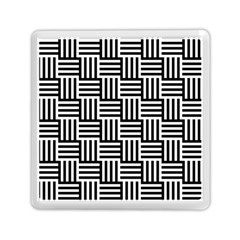 Black And White Basket Weave Memory Card Reader (square)