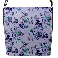 Vintage Roses Purple Flap Closure Messenger Bag (s)