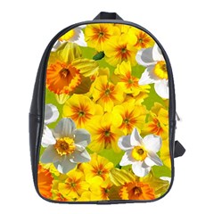 Daffodil Surprise School Bag (xl) by retrotoomoderndesigns