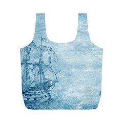 Sail Away - Vintage - Full Print Recycle Bag (m) by WensdaiAmbrose