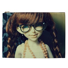 Red Braids Girl Old Cosmetic Bag (xxl) by snowwhitegirl